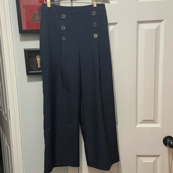 Unique Vintage Jealous Tomato Cropped Wide Leg Sailor pants - Picture 3 of 9